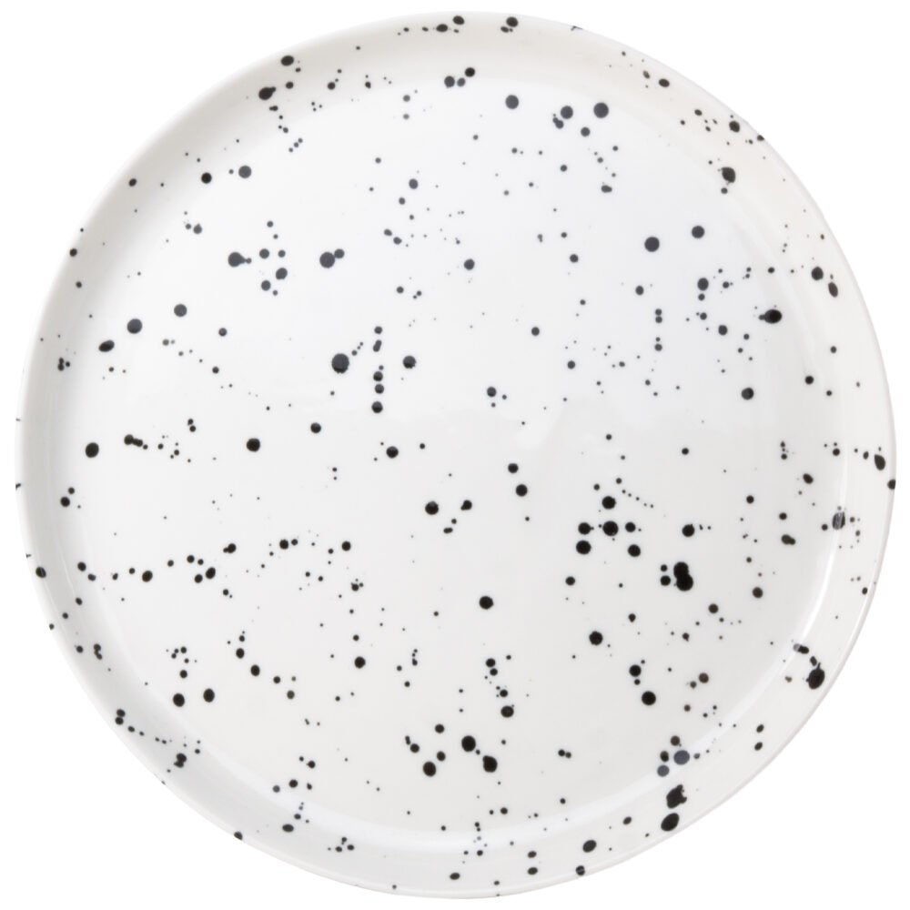 Talerz obiadowy czarny chlapacz