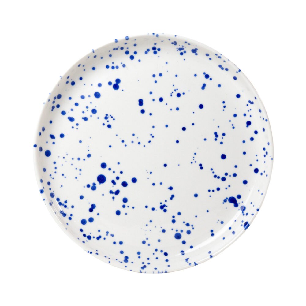 Talerz śniadaniowy niebieski chlapacz