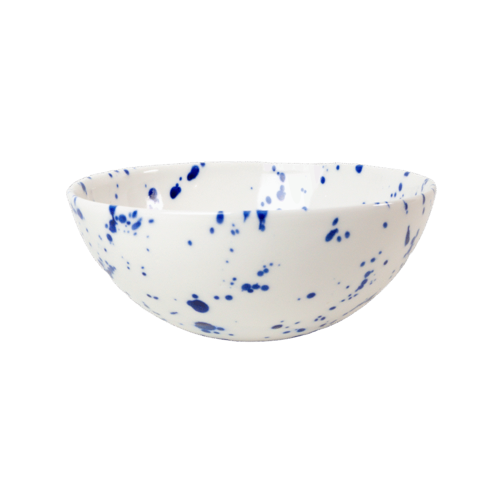 Classic Bowl Blue Splatter