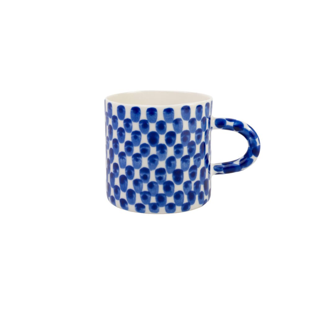 Kubek klasyczny w kratkę z pędzla